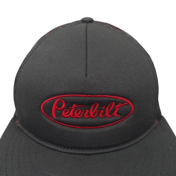 Peterbilt Embroidered Logo Mesh Snapback Cap Trucker Baseball Hat Flat Brim NEW - Picture 7 of 14